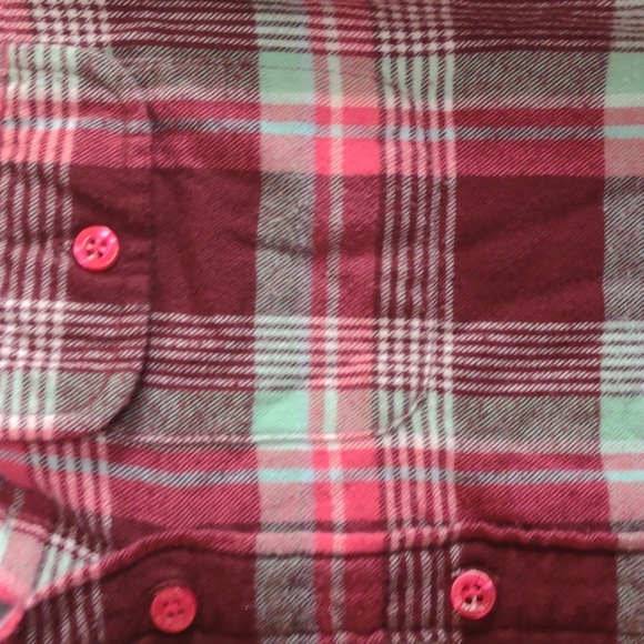 Girls L.L Bean fleece lined flannel shaket. Perfect fall staple. Warm , cozy - Picture 2 of 5